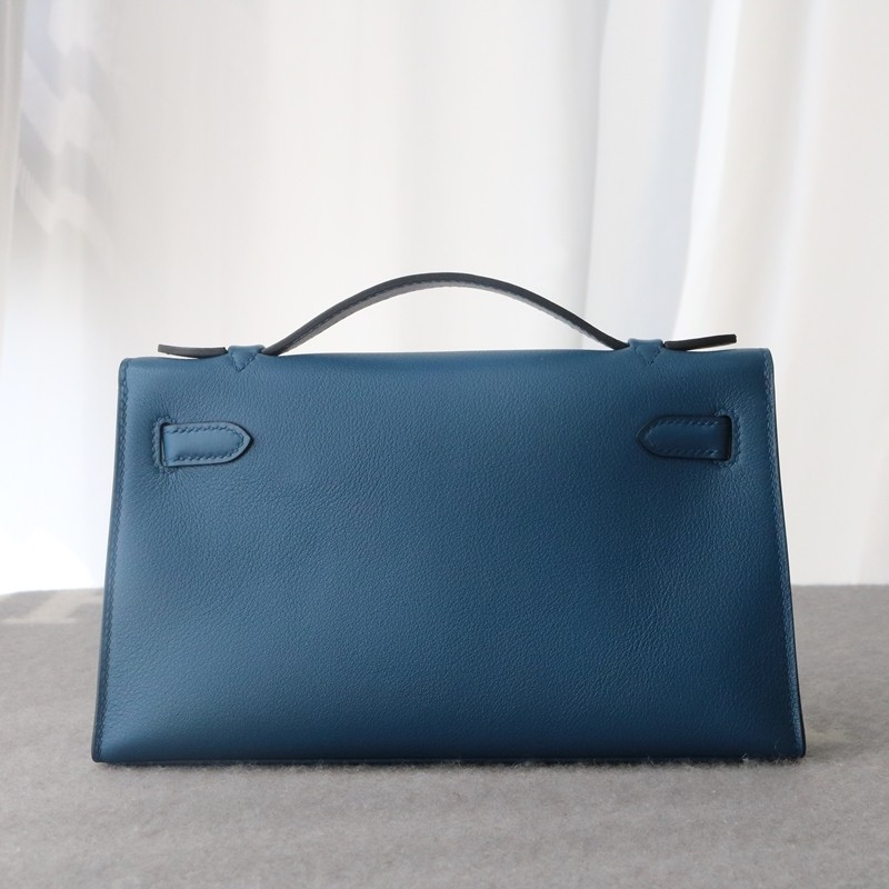 S4 Blue deep swift kelly pochette with phw