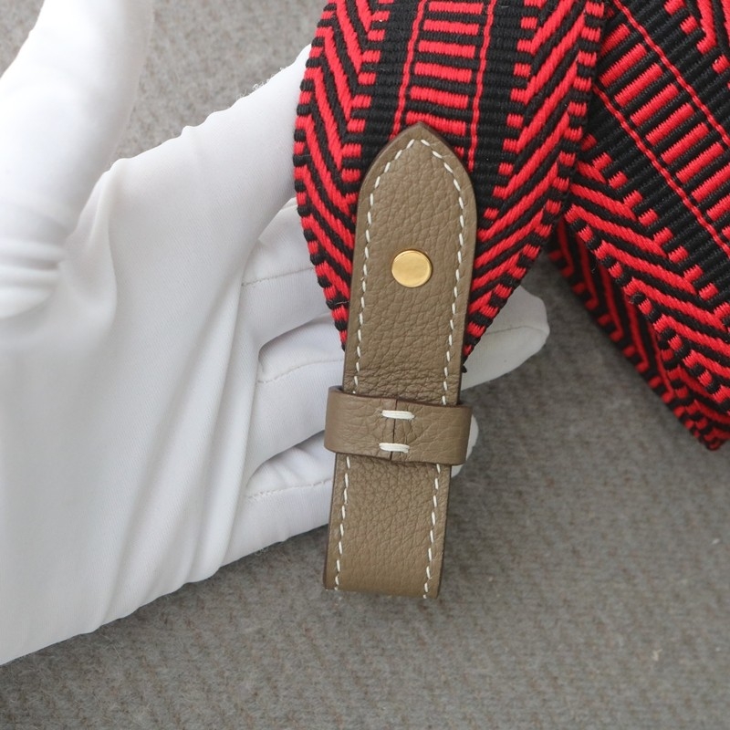 etoupe togo/ canvas strap ghw for birkin / kelly / herbag