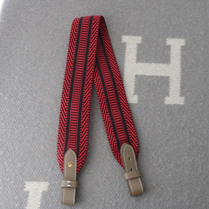 etoupe togo/ canvas strap ghw for birkin / kelly / herbag