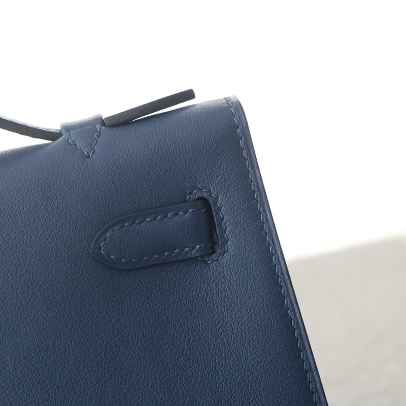 73 Bleu saphir Swift Kelly Pochette With PHW
