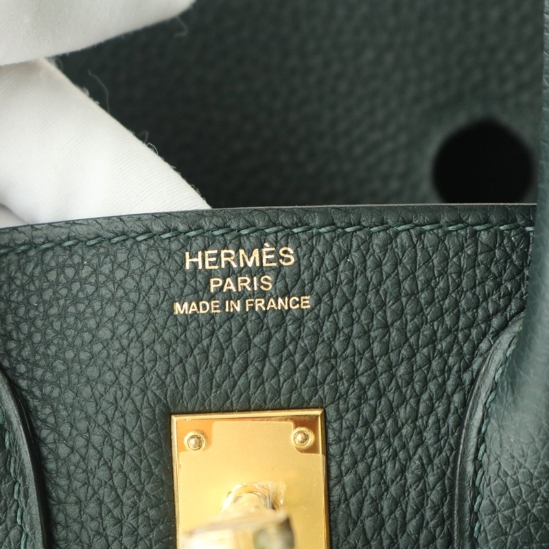 birkin 25 Vert Cypres Togo with ghw