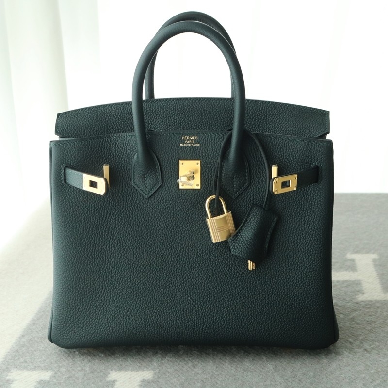 birkin 25 Vert Cypres Togo with ghw