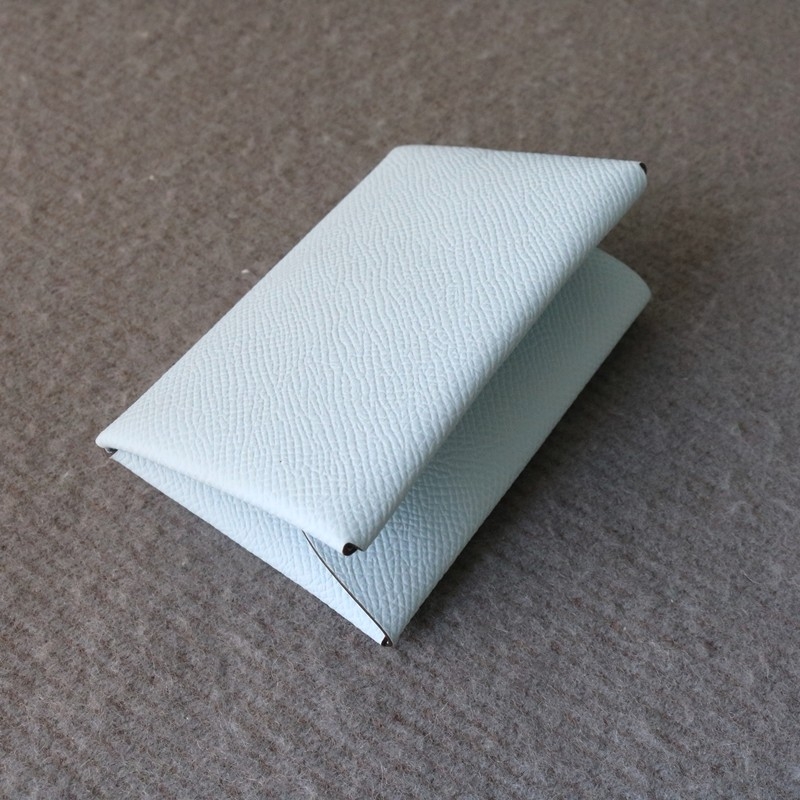 T0 Blue brume Calvi Duo card holder Epsom With Phw