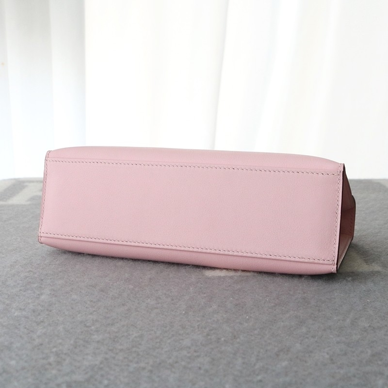 3Q Rose Sakura swift kelly pochette with phw