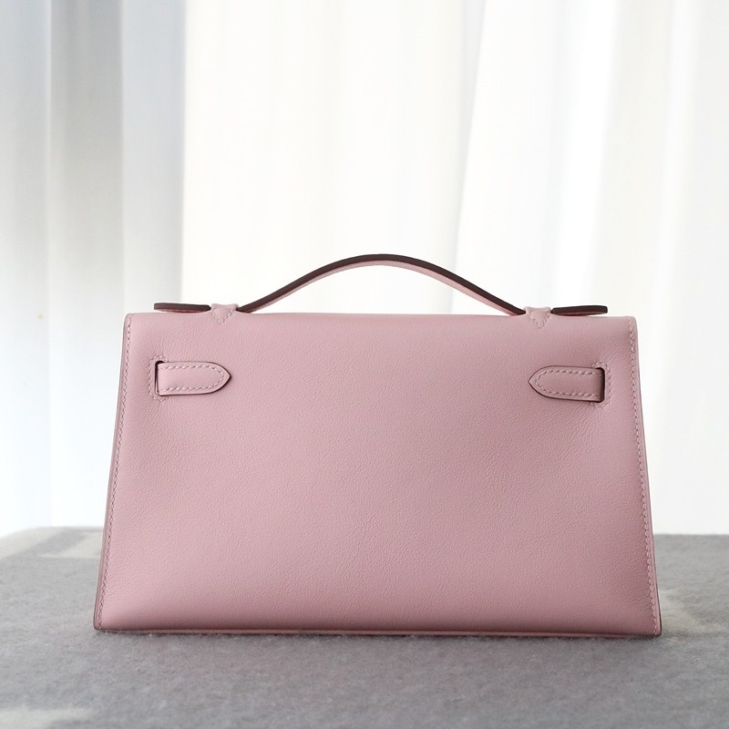 3Q Rose Sakura swift kelly pochette with phw