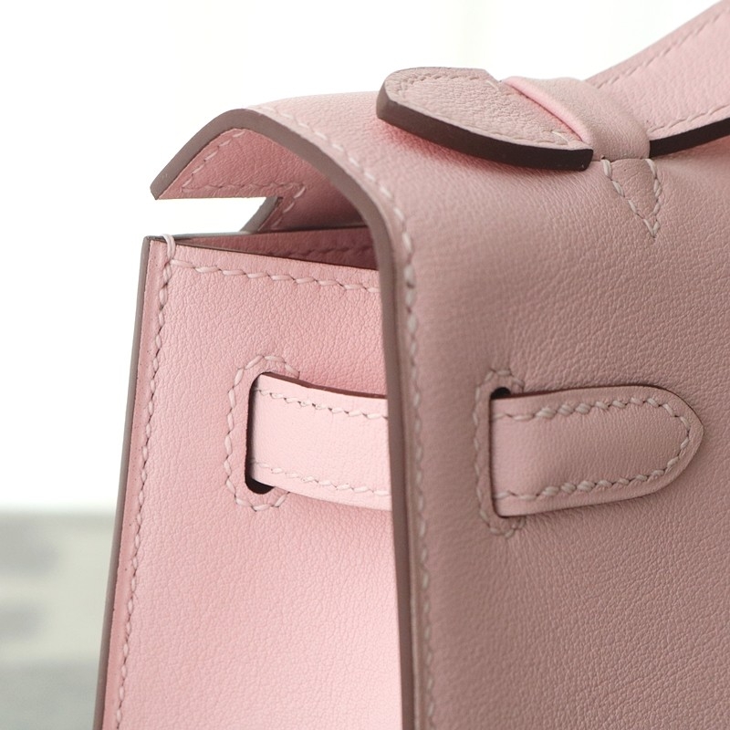 3Q Rose Sakura swift kelly pochette with phw