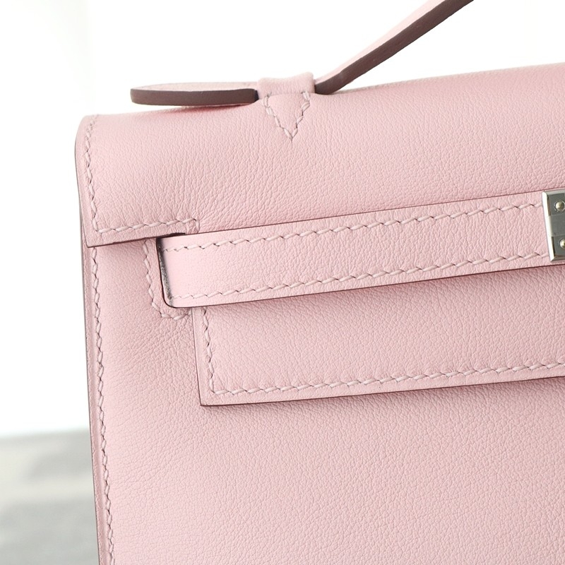 3Q Rose Sakura swift kelly pochette with phw