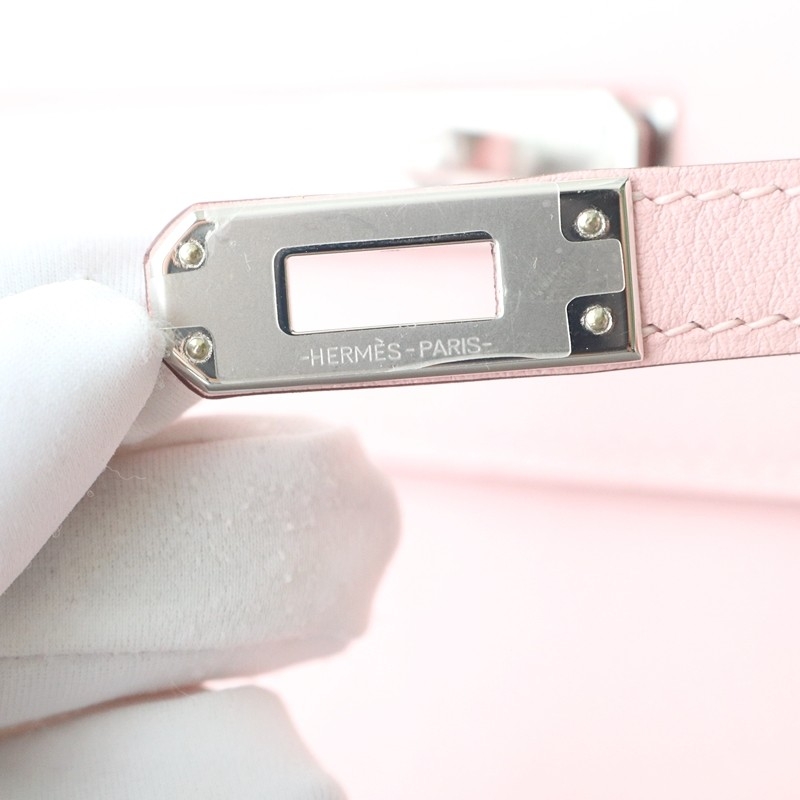 3Q Rose Sakura swift kelly pochette with phw