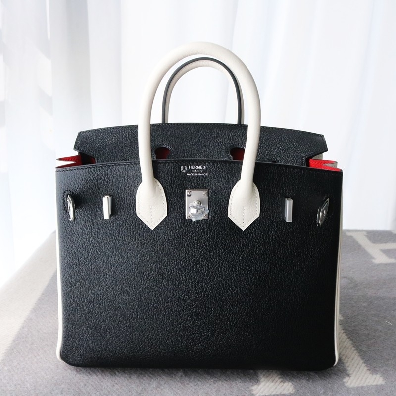 CK89 Nior & blanc cherve and Rouge  Coeur interior Birkin25 with phw