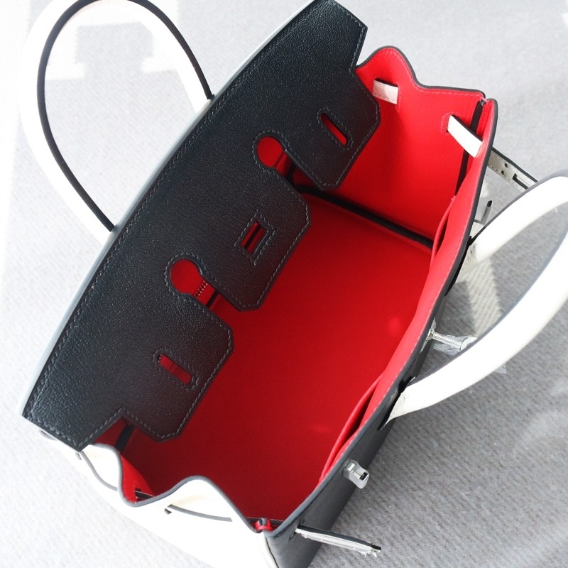 CK89 Nior & blanc cherve and Rouge  Coeur interior Birkin25 with phw