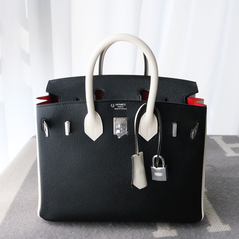 CK89 Nior & blanc cherve and Rouge  Coeur interior Birkin25 with phw