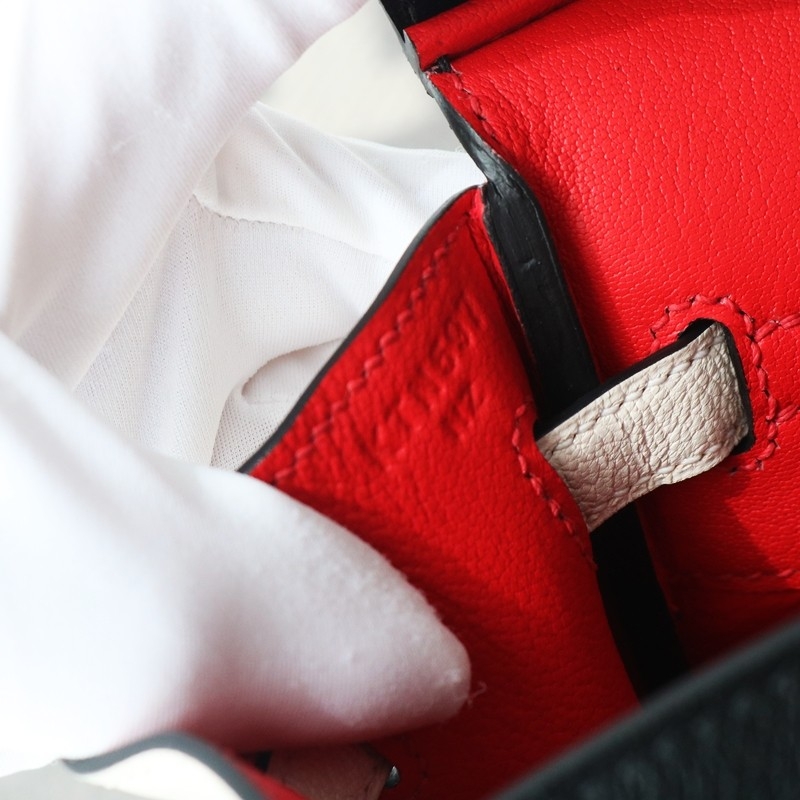CK89 Nior & blanc cherve and Rouge  Coeur interior Birkin25 with phw