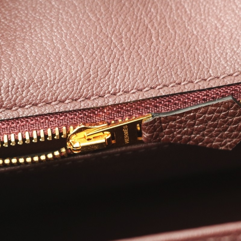 rouge sellier togo and matte aligator crocodile birkin 25 touch with ghw