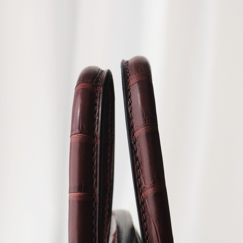 rouge sellier togo and matte aligator crocodile birkin 25 touch with ghw
