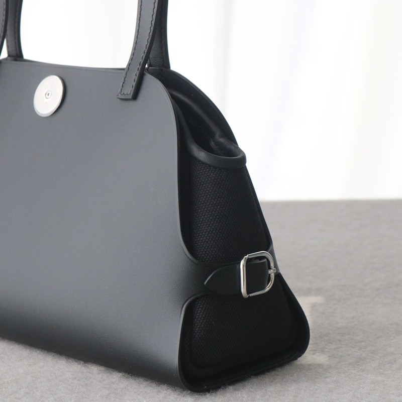 Hermes Tablier Sellier bag with Hunter cowhide, Swift calfskin and H canvas, Nior color, Phw