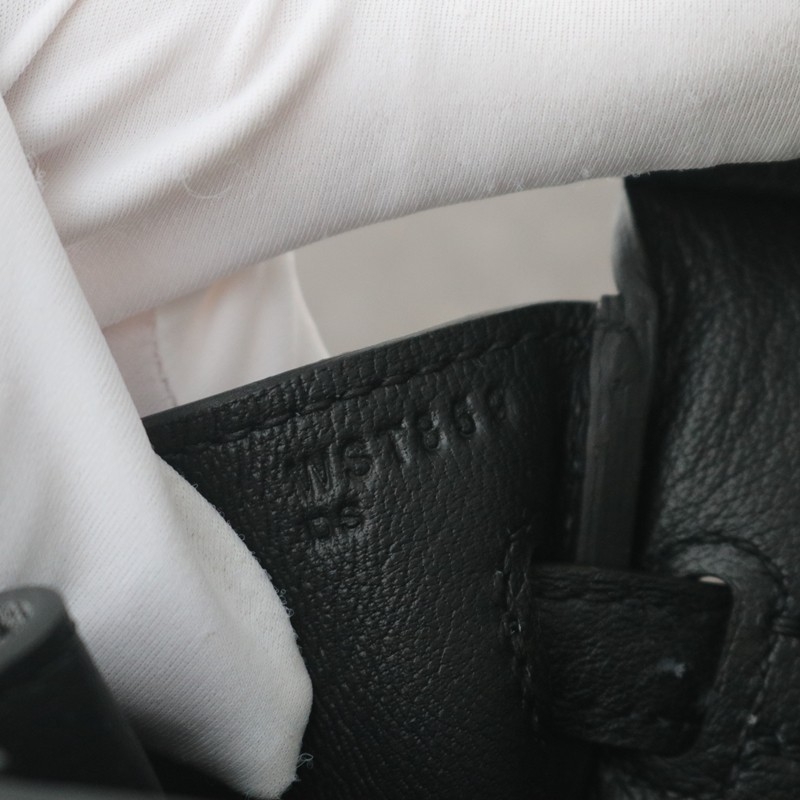 Birkin 25 Rock Black Volupto Leather with PHW