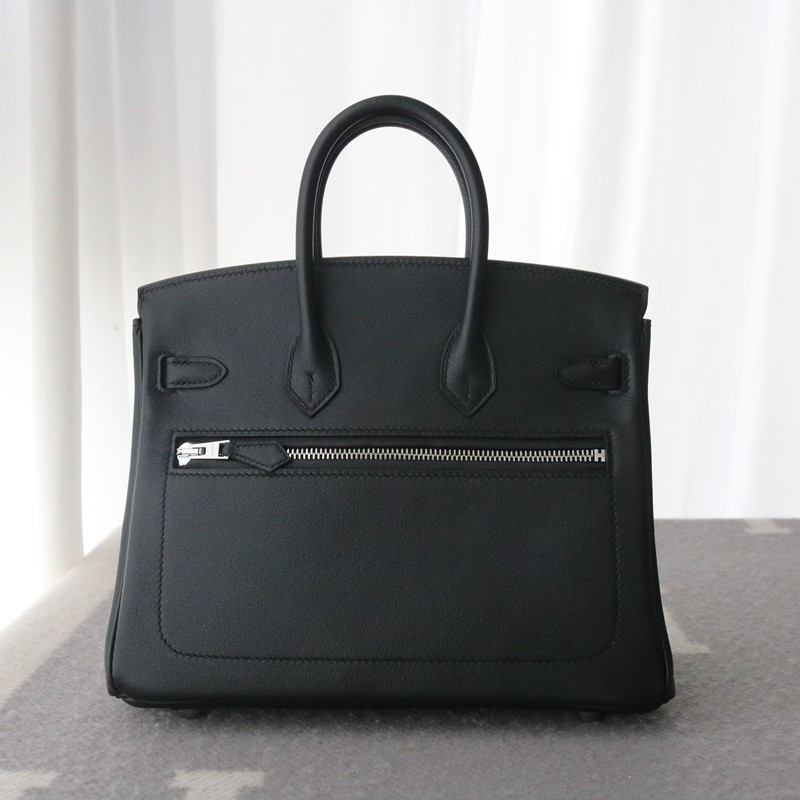 Birkin 25 Rock Black Volupto Leather with PHW