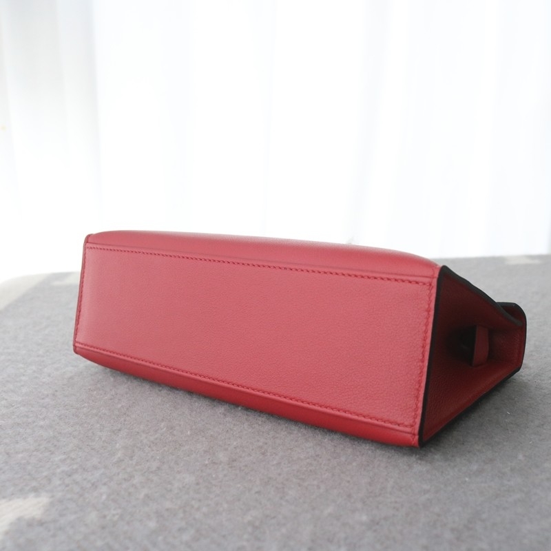K1 Rouge Grenat Swift Kelly Pochette With GHW