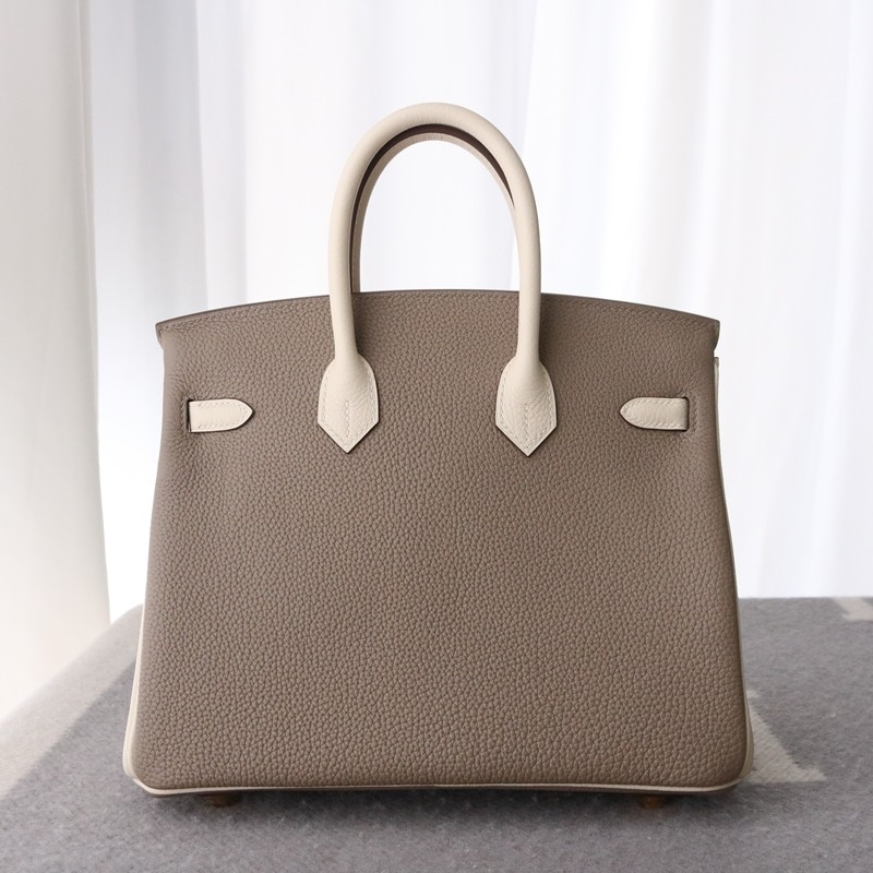 M8 Gris AsphaIte and craie togo birkin 25 bi-color with GHW
