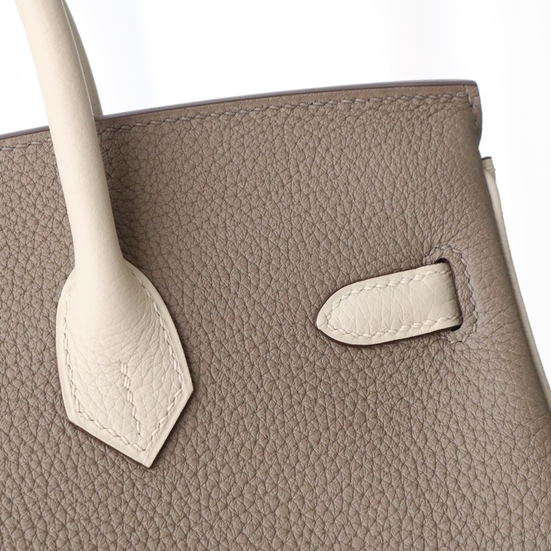 M8 Gris AsphaIte and craie togo birkin 25 bi-color with GHW