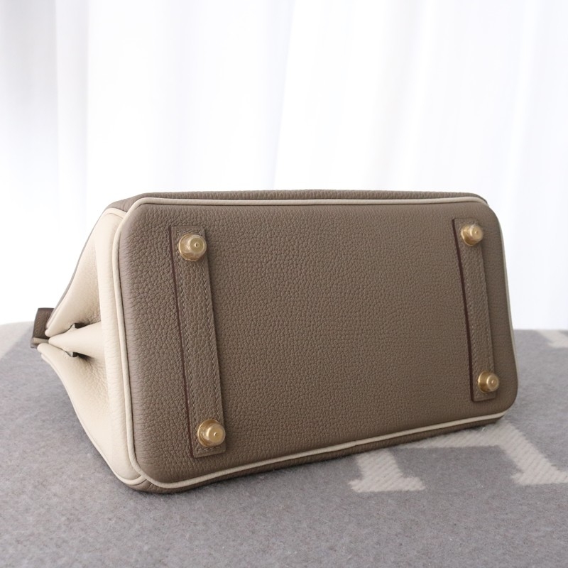 M8 Gris AsphaIte and craie togo birkin 25 bi-color with GHW