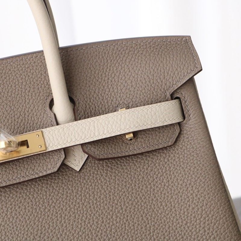 M8 Gris AsphaIte and craie togo birkin 25 bi-color with GHW