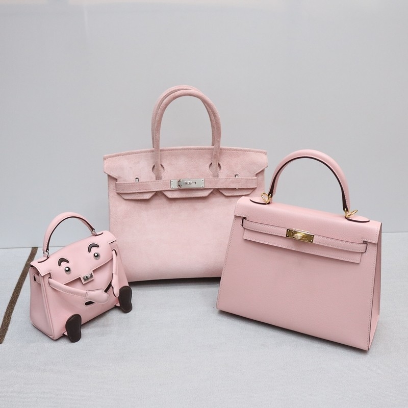 3Q rose sakura suede leather birkin 30 with PHW