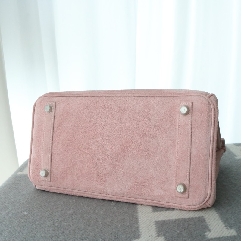 3Q rose sakura suede leather birkin 30 with PHW