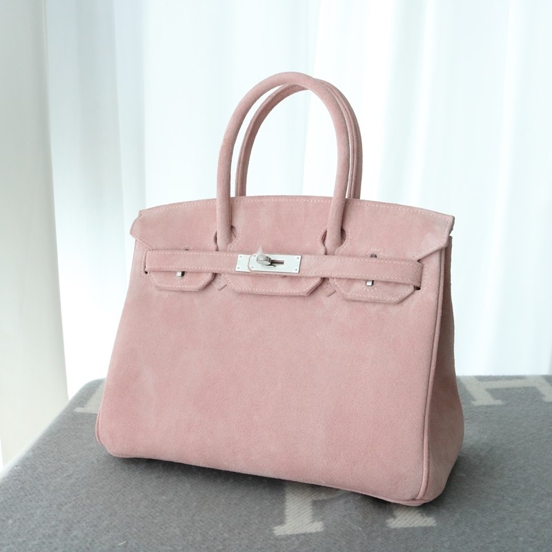 3Q rose sakura suede leather birkin 30 with PHW