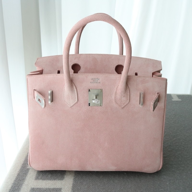 3Q rose sakura suede leather birkin 30 with PHW