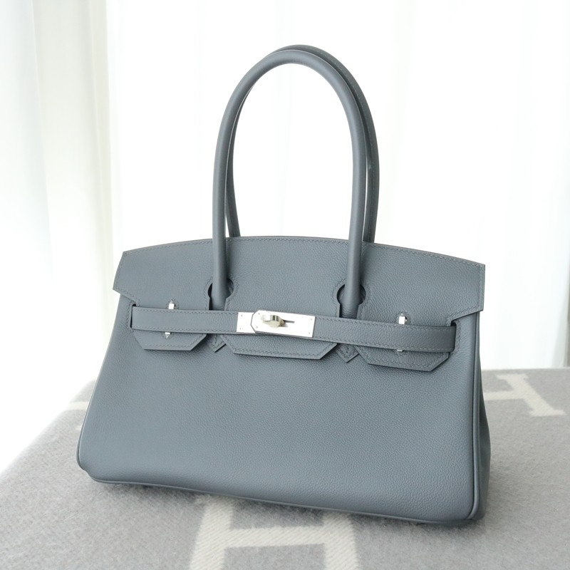 Hermes Shoulder Birkin Light 29 in Ardoise evercolor with Phw