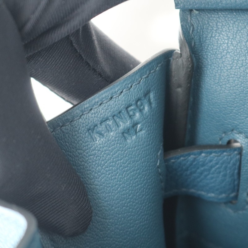 Hermes Shoulder Birkin Light 29 in Blue deep evercolor with Ghw