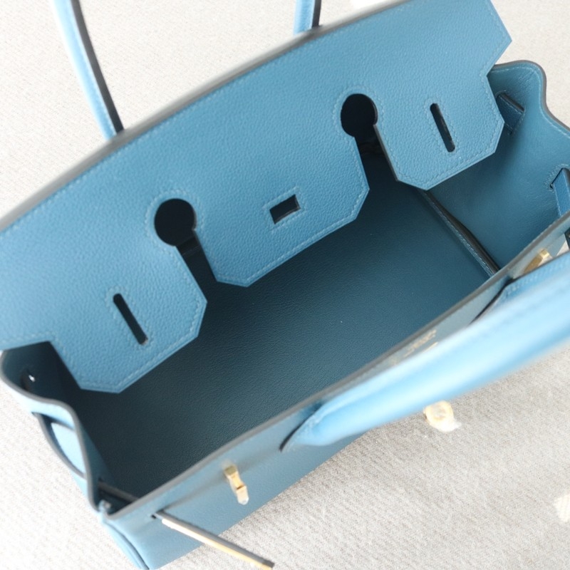 Hermes Shoulder Birkin Light 29 in Blue deep evercolor with Ghw