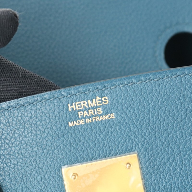 Hermes Shoulder Birkin Light 29 in Blue deep evercolor with Ghw
