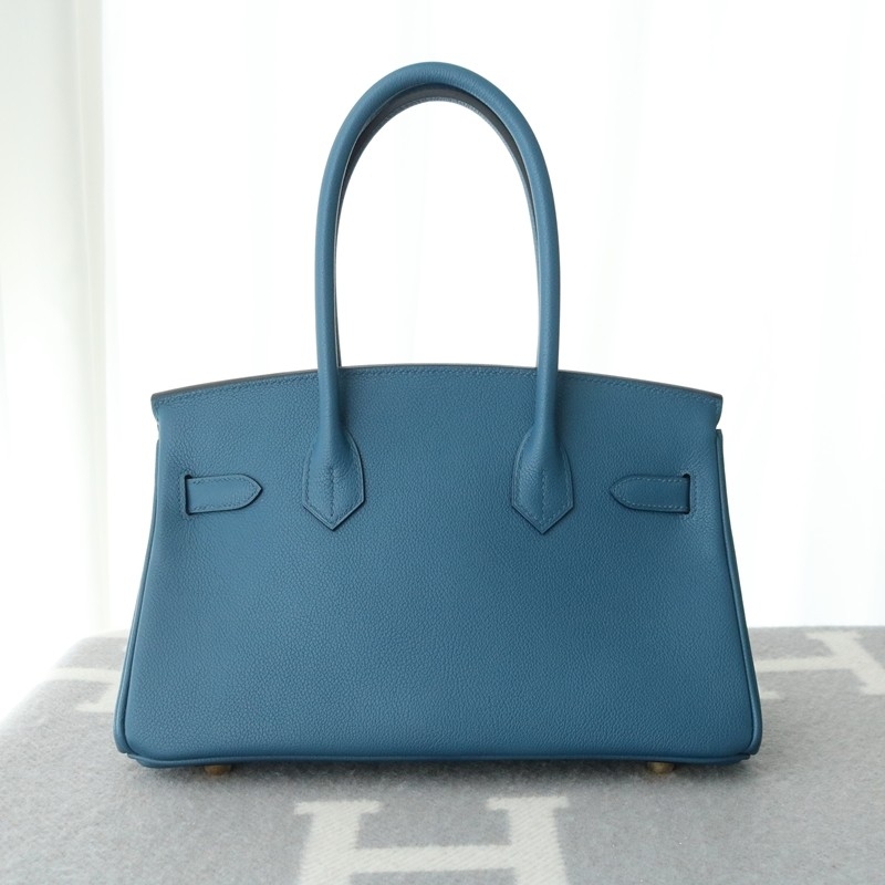 Hermes Shoulder Birkin Light 29 in Blue deep evercolor with Ghw