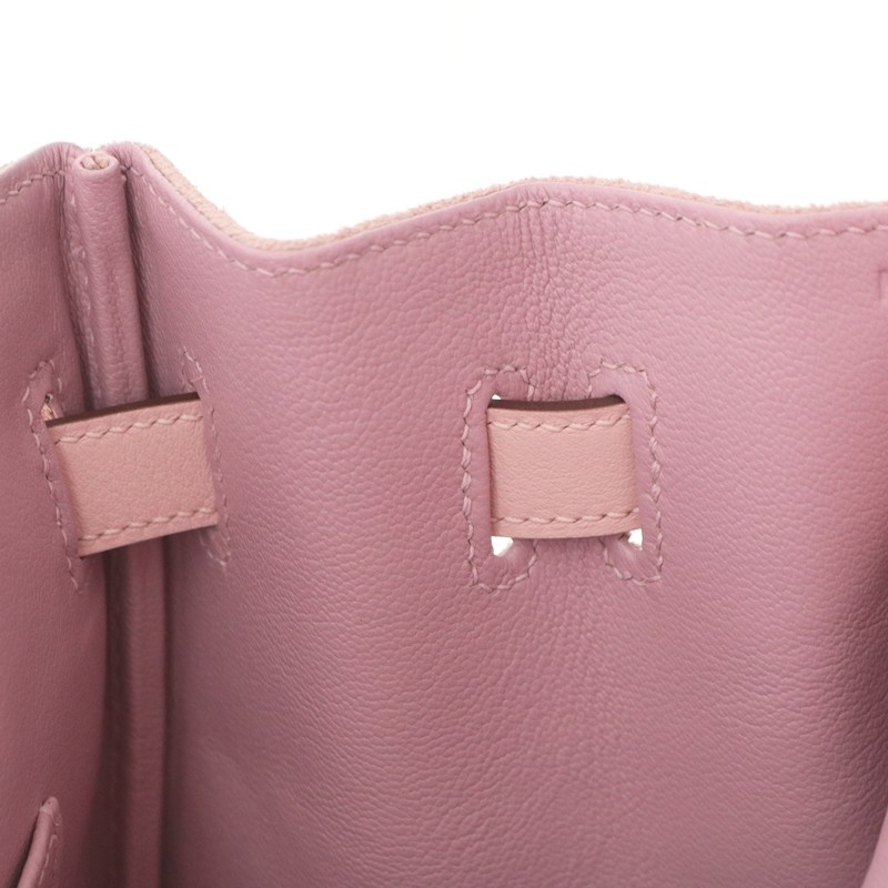 3Q rose sakura suede leather with mauve syIvestre interior birkin 30 with PHW