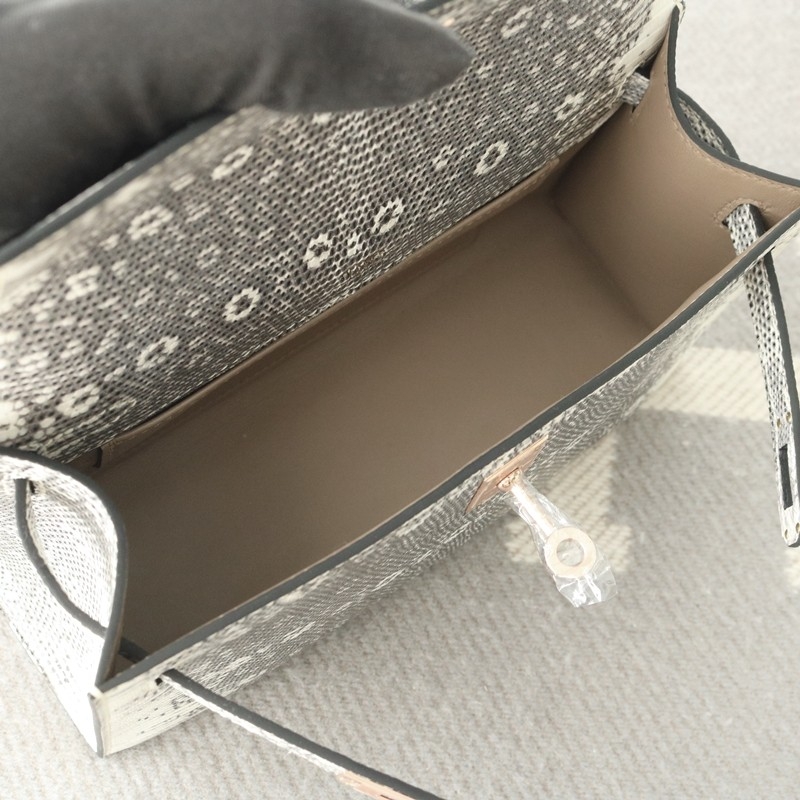 1B Ombre lizard kelly pochette with rghw