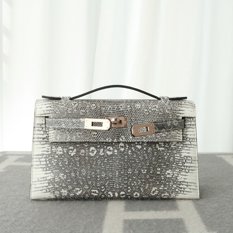 1B Ombre lizard kelly pochette with rghw