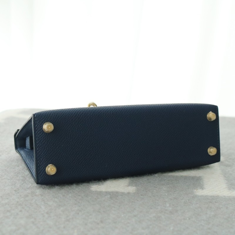 73 Bleu saphir epsom kelly mini II with GHW