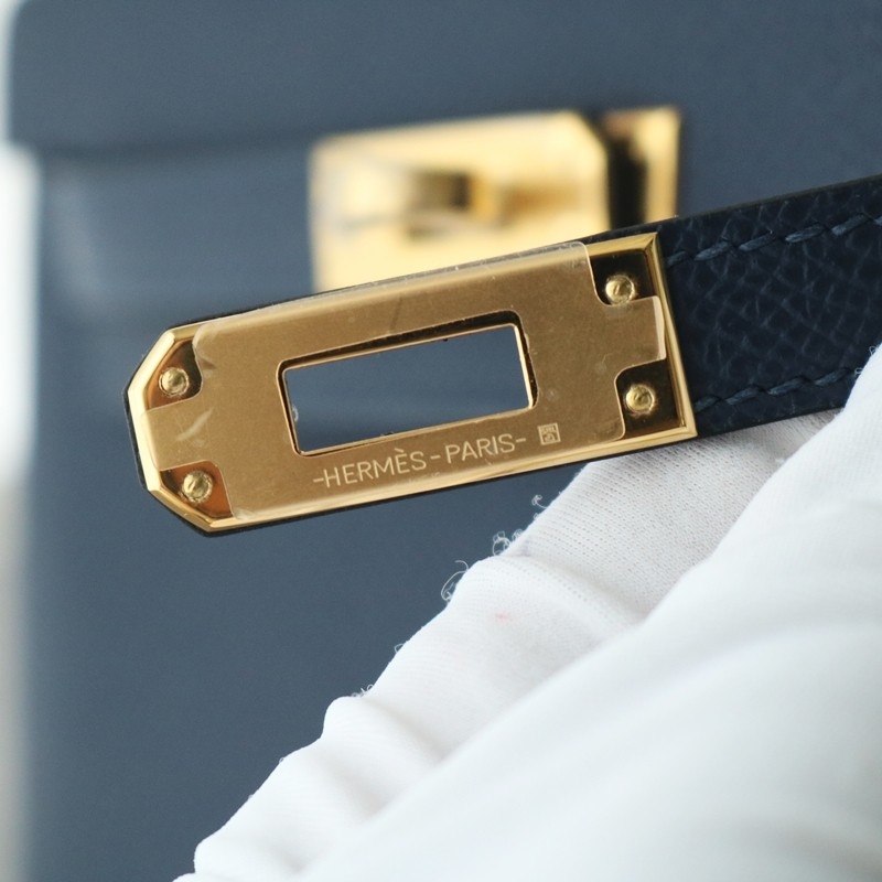 73 Bleu saphir epsom kelly mini II with GHW