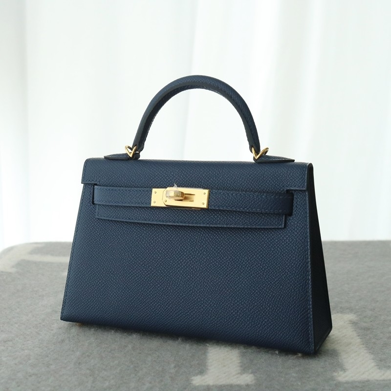 73 Bleu saphir epsom kelly mini II with GHW
