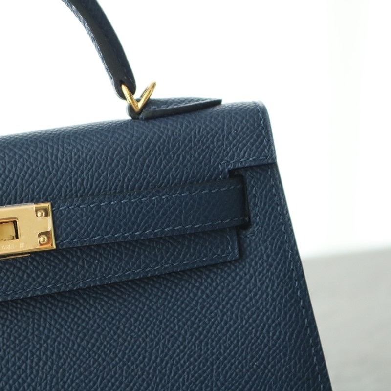 73 Bleu saphir epsom kelly mini II with GHW