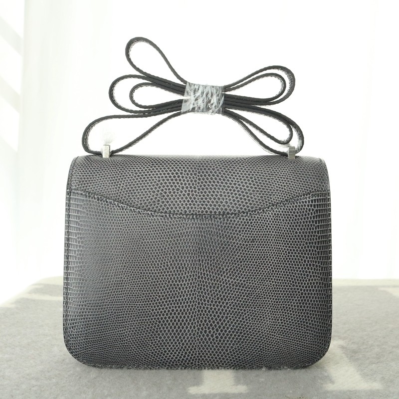 84 gris fonce lizard constance 19cm with phw