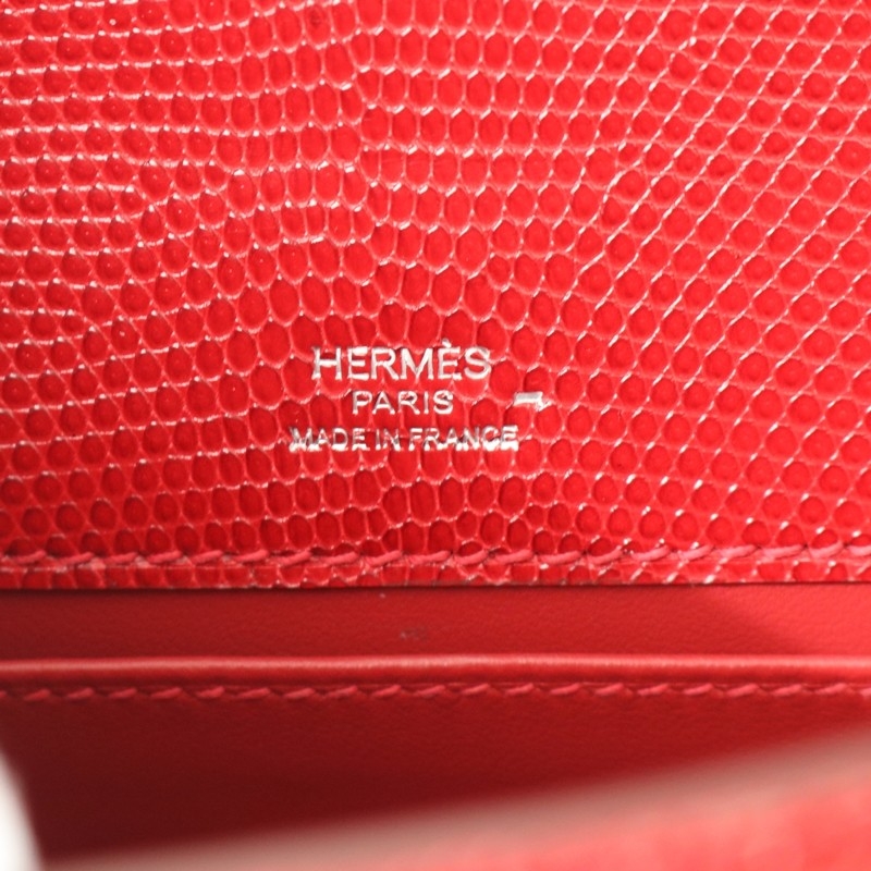 Q5 rouge casaque Lizard Kelly Pochette With Phw