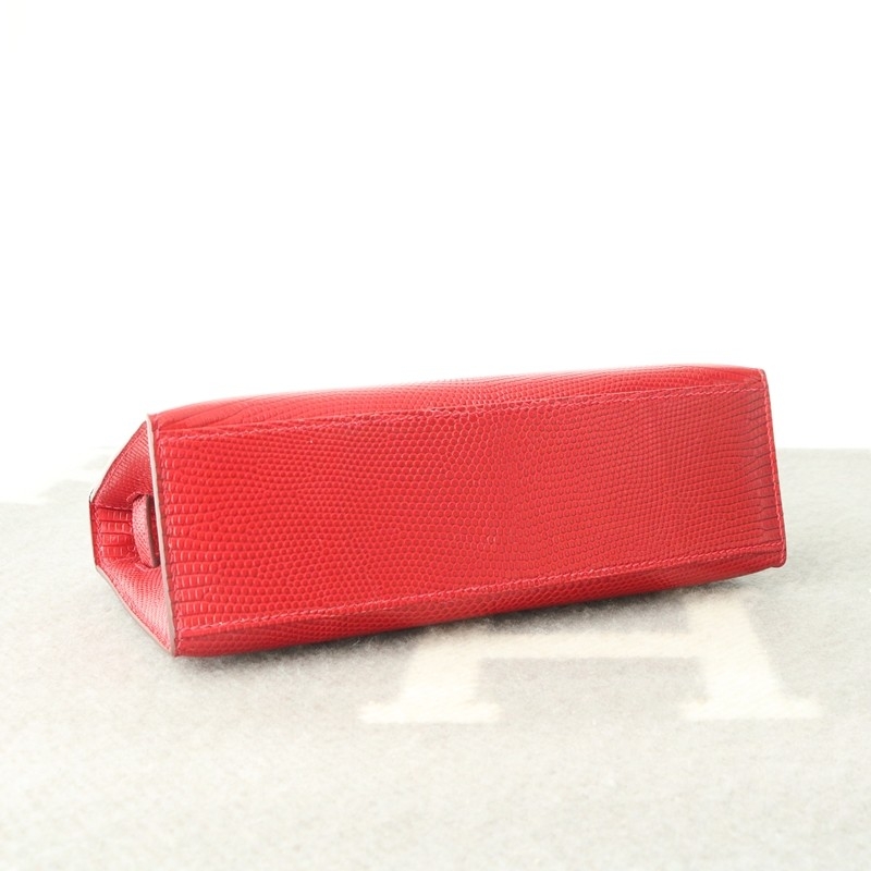 Q5 rouge casaque Lizard Kelly Pochette With Phw