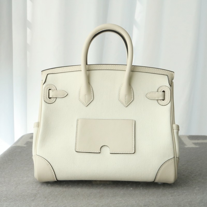 Limited Edition Nata Swift and Canvas Birkin Cargo 25 Palladium Hardware