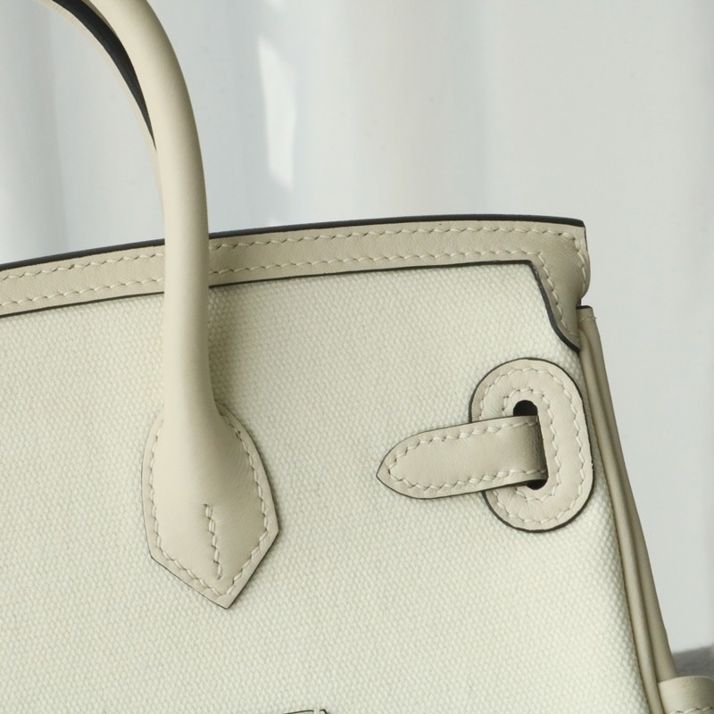 Limited Edition Nata Swift and Canvas Birkin Cargo 25 Palladium Hardware