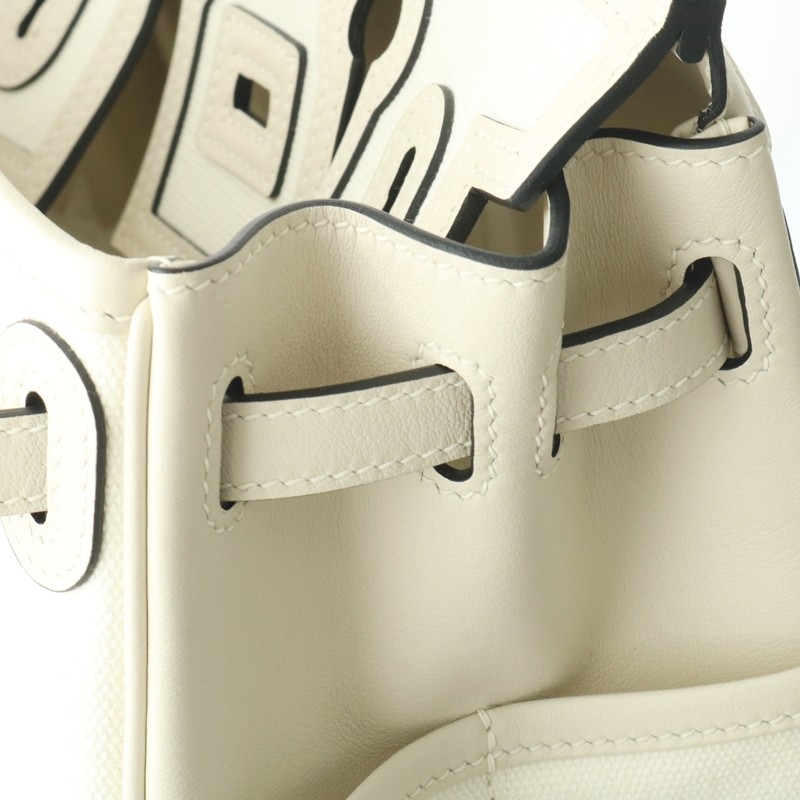 Limited Edition Nata Swift and Canvas Birkin Cargo 25 Palladium Hardware