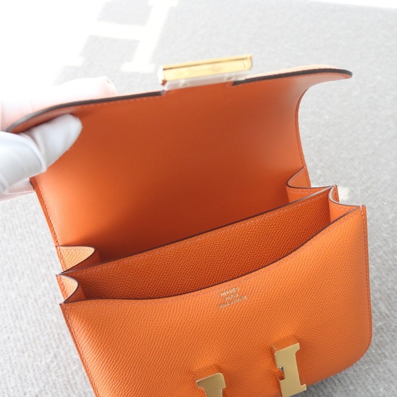 93 Orange etoupe epsom constance 18cm GHW