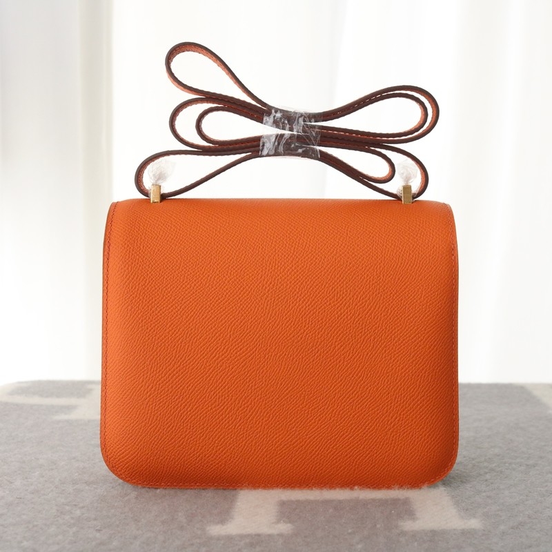 93 Orange etoupe epsom constance 18cm GHW